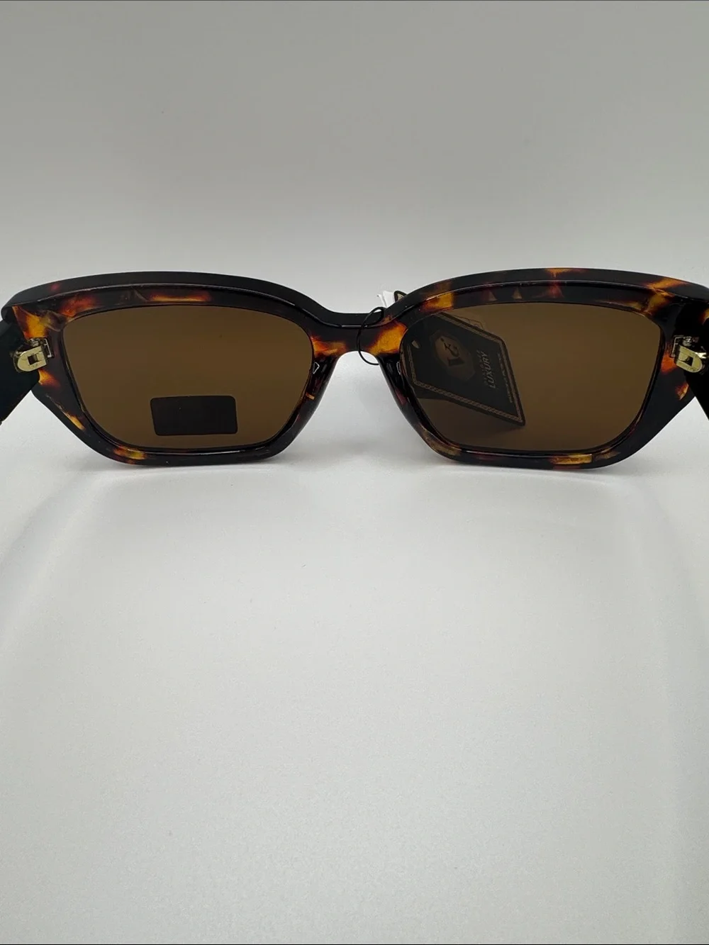 Designer Luxury Tortoiseshell Women’s Sunglasses - Brown Lenses